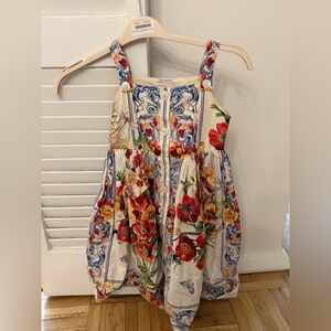 Dolce & Gabbana Kids Dress with Red and Blue Floral Design